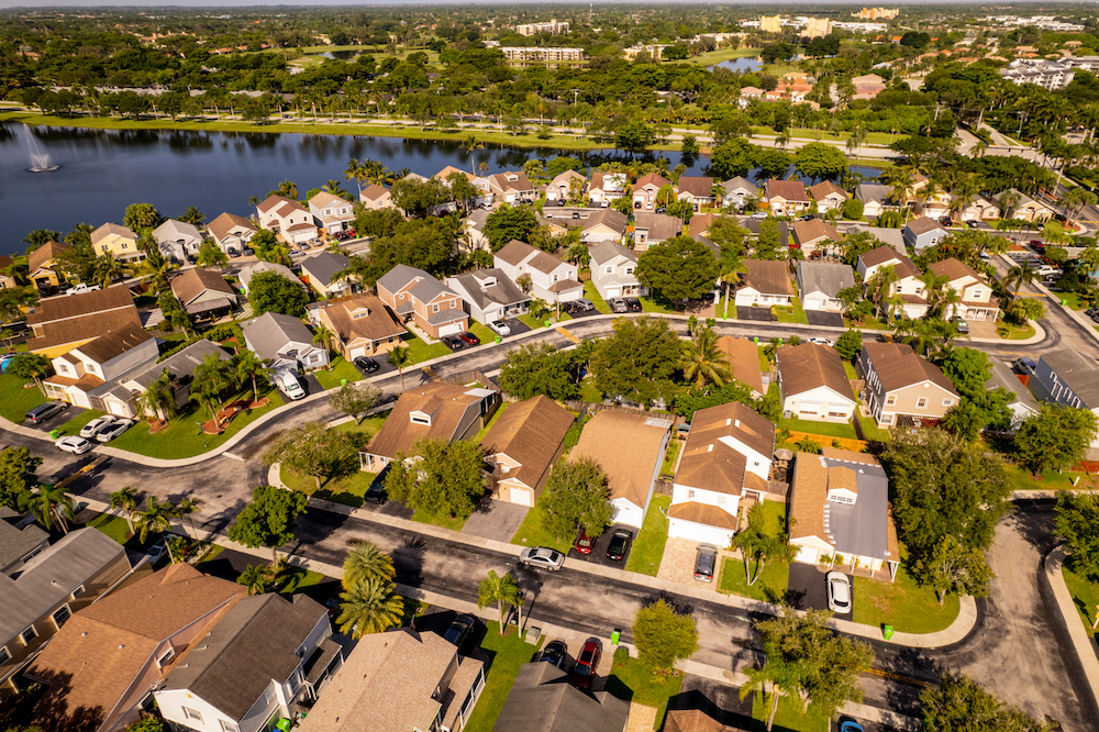 aerial,photo,residential,homes,in,sunrise,and,weston,florida